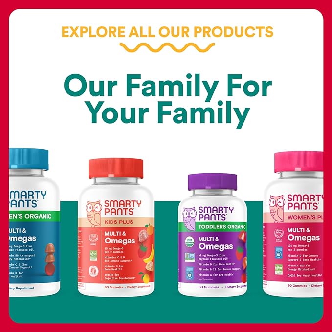 SmartyPants Organic Prenatal Vitamins for Women Multivitamin: Probiotics Biotin Methylfolate Omega3(ALA) VitaminD3C VitaminB12 B6 A K2 &amp ZincCholine (30 Day Supply) 120 Count (Pack of