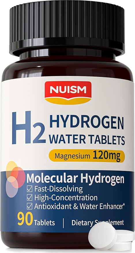 Hydrogen Water Tablets with MagnesiumHydrogen Tablets for Drinking WaterAntioxidant and Cellular Health Support H2 Molecular Tabs90 Tablets