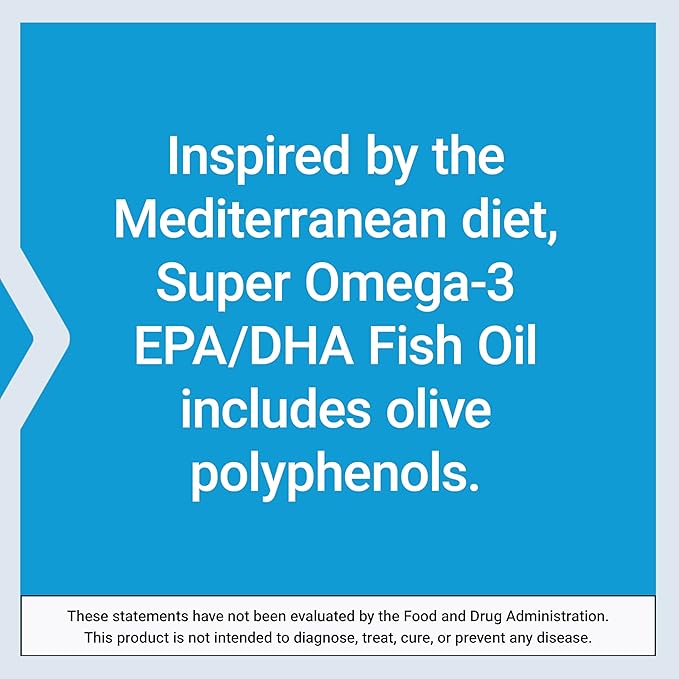 Life Extension Super Omega-3 EPA/DHA Fish Oil Sesame Lignans &amp Olive Extract – Heart Health Brain Health Inflammation Health Support Gluten-Free Enteric-Coated Non-GMO 120 Softgels