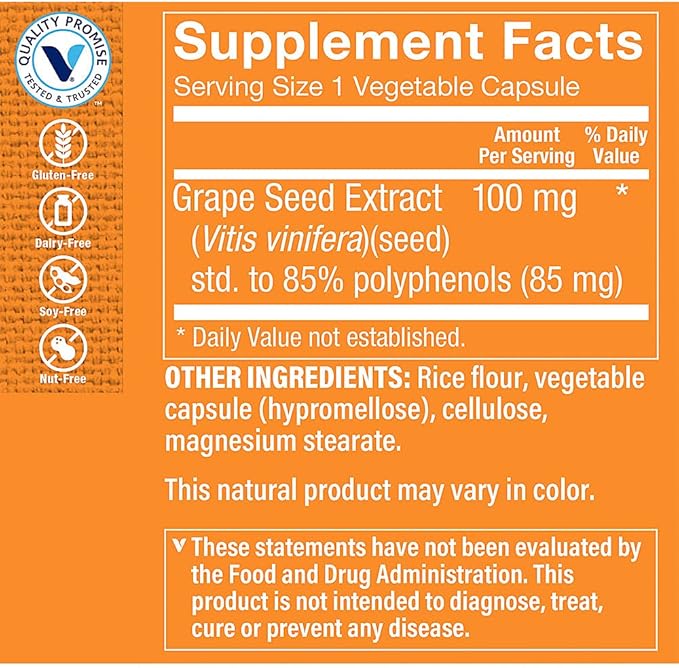 The Vitamin Shoppe Grape Seed Extract 100 (120 Capsules) (120 Capsules)