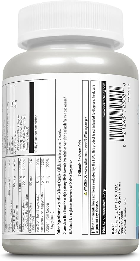 KAL Hair Force Veg Cap (Btl-Plastic) | 60ct
