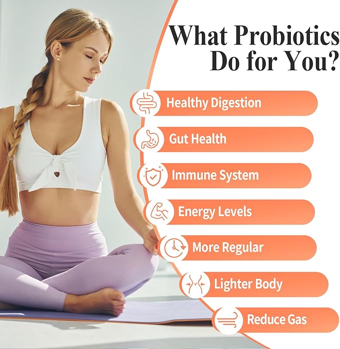 Lifeatlas 300 Billion CFU Probiotics - Probiotics for Women and Men 12 Probiotic Strains Plus Prebiotic for Immune &amp Digestive Gut Health Gas Bloating Shelf Stable - 60 Caps