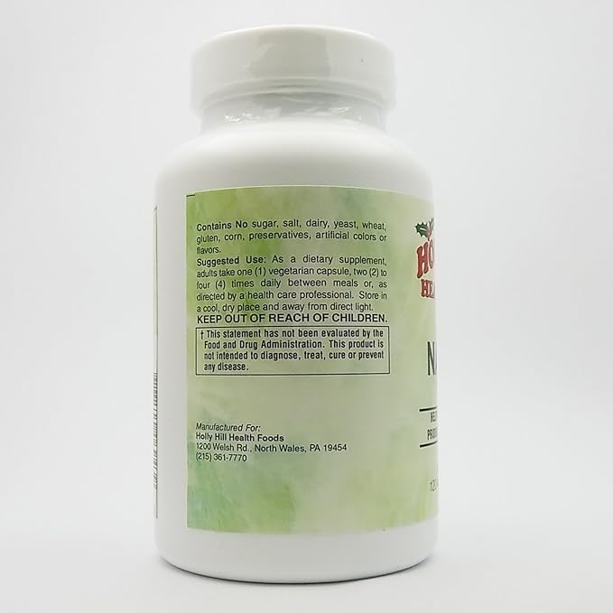Holly Hill Health Foods NAC 600 (N-Acetyl Cysteine) 120 Vegetarian Capsules
