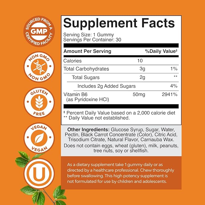 Bundle of Digestive Enzymes with Ox Bile Supplements for No Gallbladder for Pancrease Cleanse &amp Detox and Potent Vitamin B6 Gummies for Adults - Vitamin B Complex Supplements for Nervous System