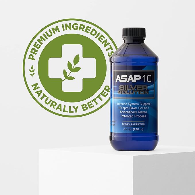 American Biotech Labs - ASAP 10 Silver Solution - Immune System Support 10 Ppm Colloidal Silver Liquid Silver Solution Daily Immune Support Supplement with Silversol Technology - 8fl Oz