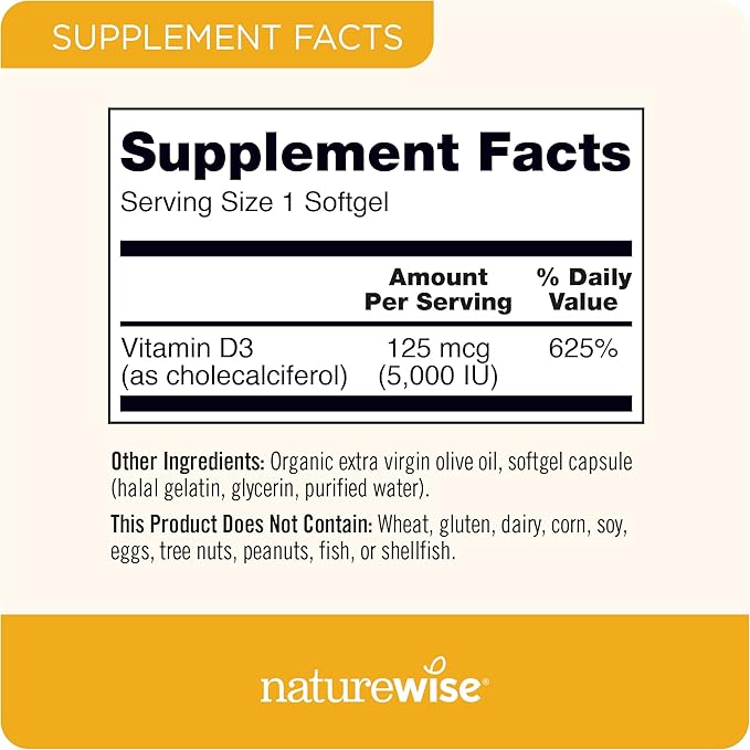 NatureWise Curcumin Turmeric &amp Vitamin D3 5000iu for Joint Muscle Bone &amp Immune Health Support [90 Count Each]