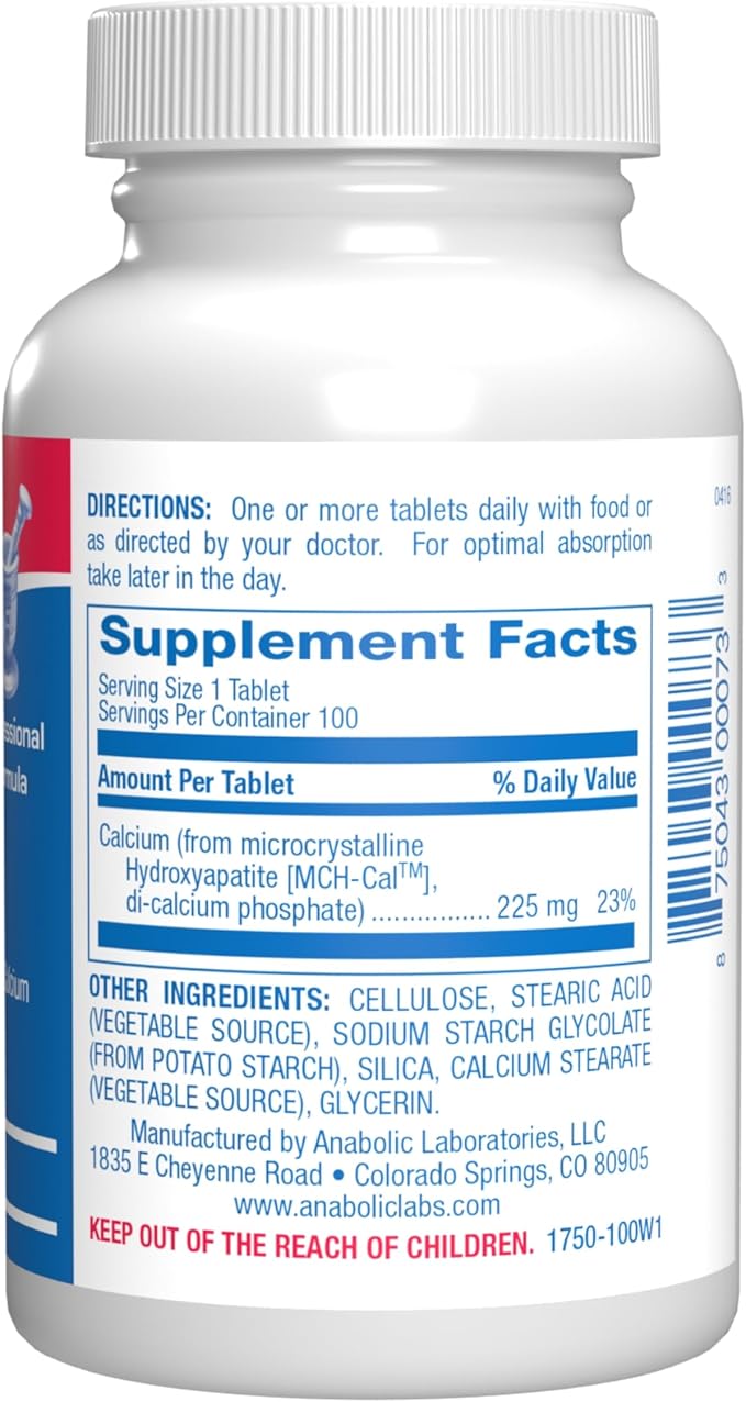Remineralizing Calcium Hydroxyapatite Supplement - Clinical Formula Osteo Bone Health Supplement for Women &amp Men with Bioavailable Calcium Phosphate MHCC Complex for Density &amp Strength - 100 S