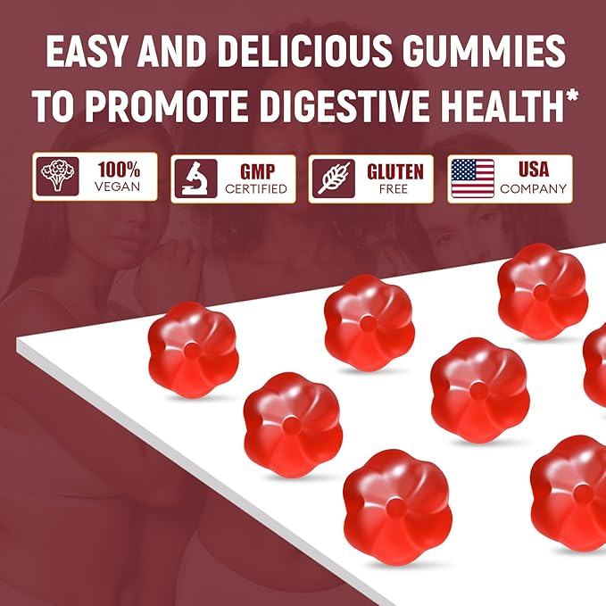 Sugar Free Fiber Supplement 10g Fiber Gummies for Adults Apple Flavor with Probiotics Vitamin C ACV Inulin Support Digestive Health 90 Count (Pack of 2)