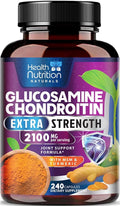 Glucosamine Chondroitin MSM Complex - 3X Strength Joint Support Supplement with Glucosamine Sulfate Turmeric Boswellia - For Cartilage Mobility &amp Flexibility - Bottled in USA - 240 Capsules