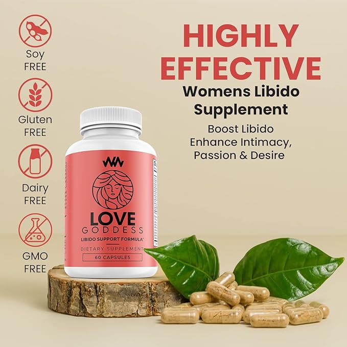 Womens Supplement That Boosts Libido | Enhance Intimacy Passion and Desire | Miura Puama for Female Specific Arousal | Love Goddess | Vitamin | Warped Wellness