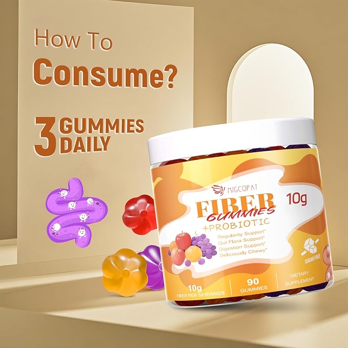 Migcopat (Grape Apple Orange) Fiber Gummies+Grape Gummies