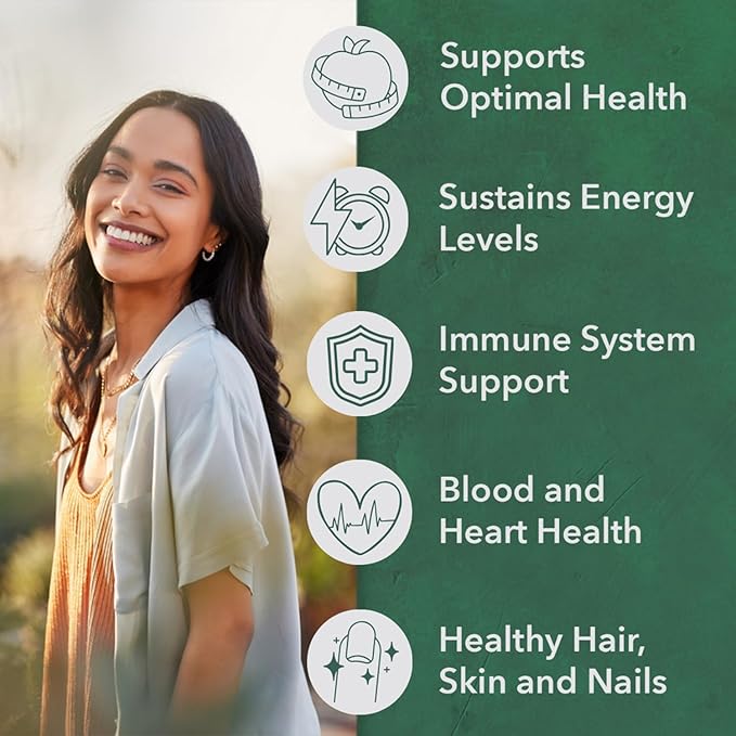 PlantFusion Organic Multivitamin for Women with Iron One Daily Vegan Multivitamin with Plant Based B12 D3 &amp Whole Food Blend for Energy &amp Immune Support - 60 Tablets (2 Month Supply)