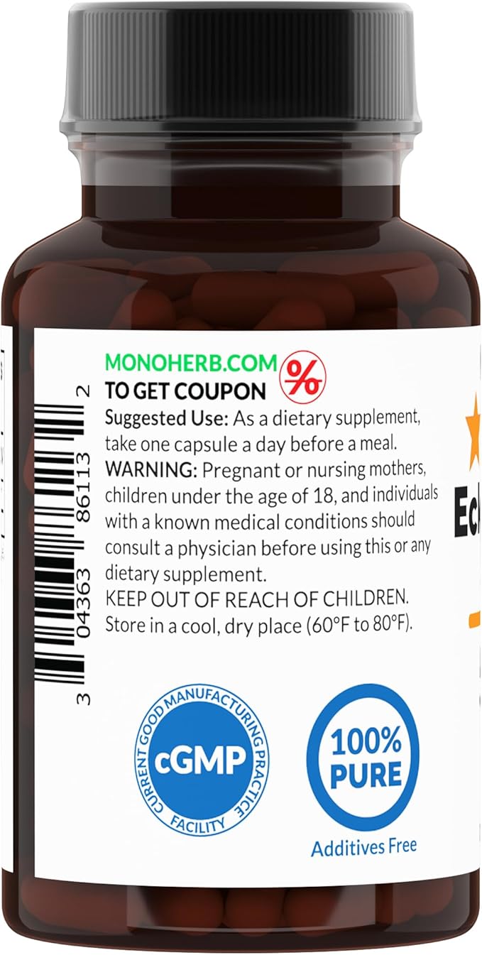 MONOHERB Ecklonia Cava Extract 500 mg per Capsule - 90 Vegetarian Capsules