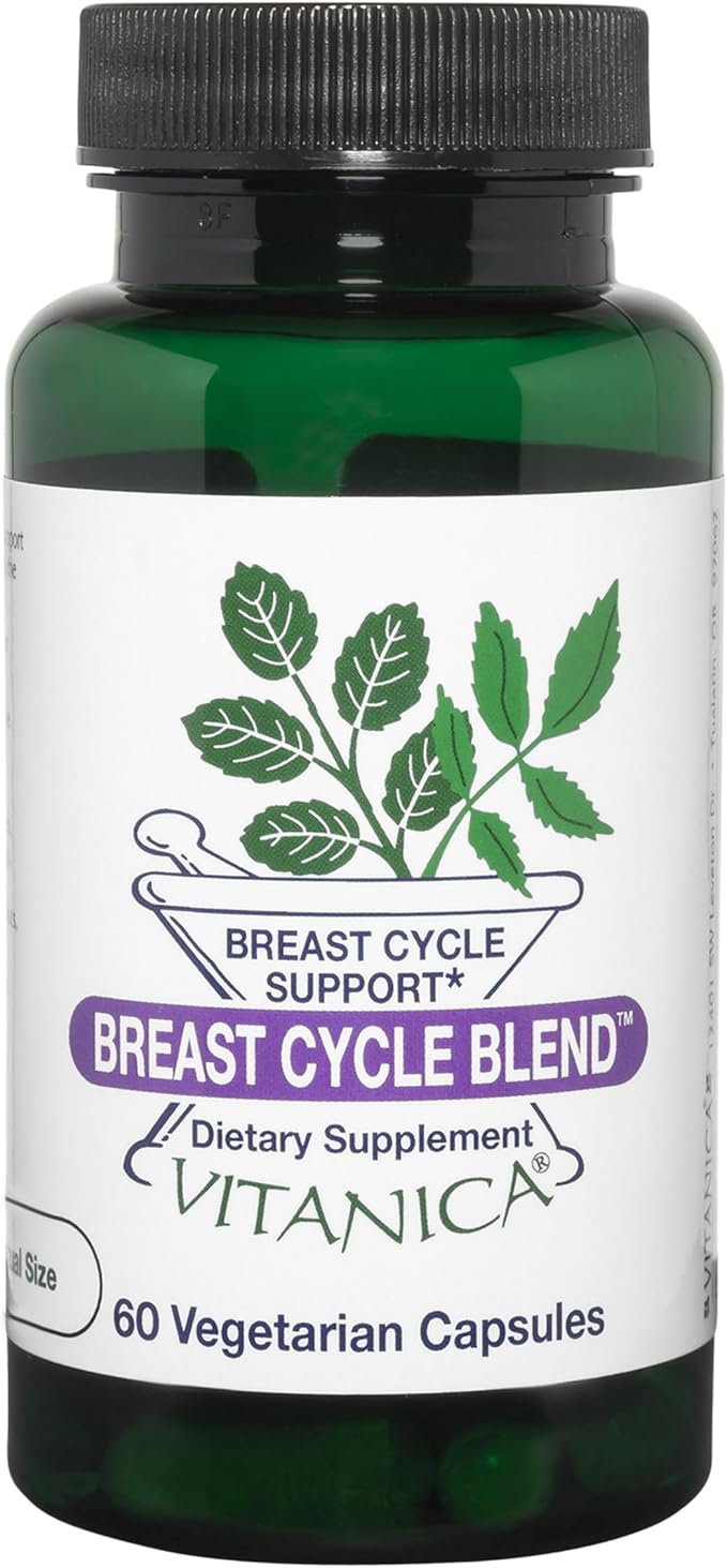 Vitanica Breast Cycle Blend Breast Cycle Support Iodine Borage Seed Oil Chaste Tree Berry (Vitex) Dandelion Vegan/Vegetarian 60 Capsules