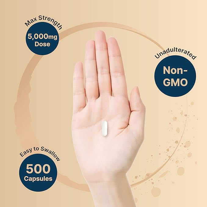NatureBell Creatine Monohydrate Capsules 5000mg Per Serving 500 Count | Micronized Unflavored Creatine Pills | Pre-Workout &amp Muscle Strength Support | Easy to Swallow Filler-Free | 71 Servings