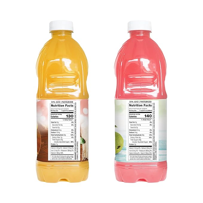 Sunberry Farms Tropical Variety Pack – Mango 64oz + Guava 64oz (2 Pack) Real Fruit Nectar Juice No Artificial Flavors or Colors