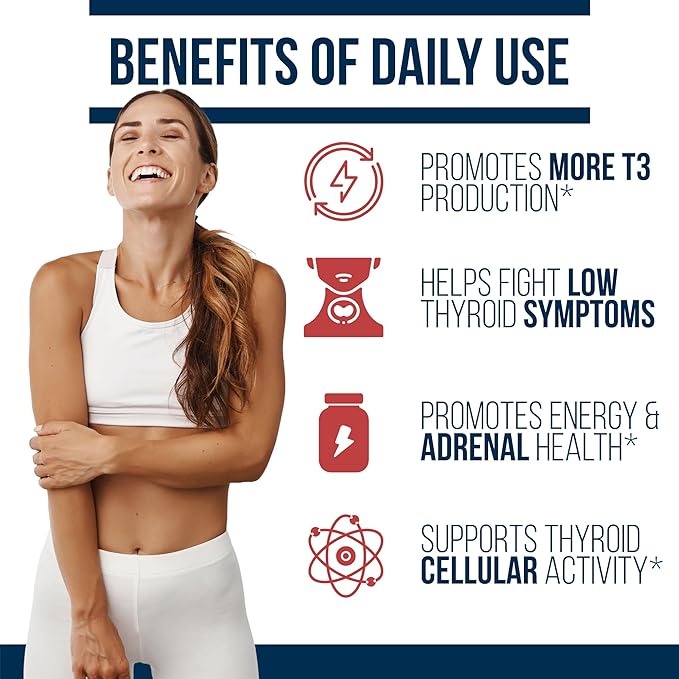 Dr. Westin Childs T3 Conversion Booster - Thyroid Support for Women &amp Men with Hypothyroidism &amp Hashimoto’s Iodine Ashwagandha Guggul Extract Selenium &amp Zinc Complex 60 Servings