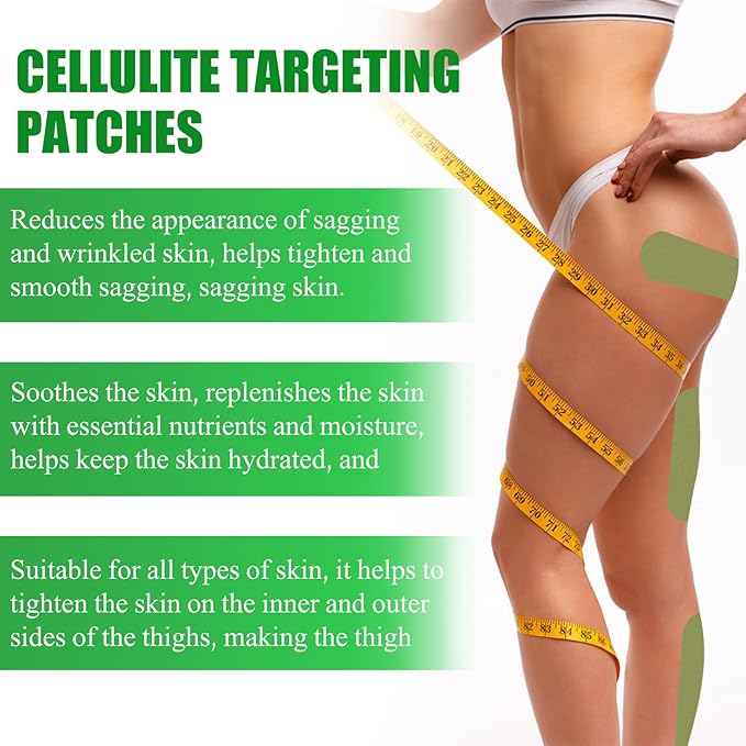Mugwort Leg Firming Patches - 30 Pcs Hydrolyzed Hyaluronic Acid &amp Glycerin Infused Skin Tightening Strips | Improve Skin Texture &amp Moisture Retention (3)
