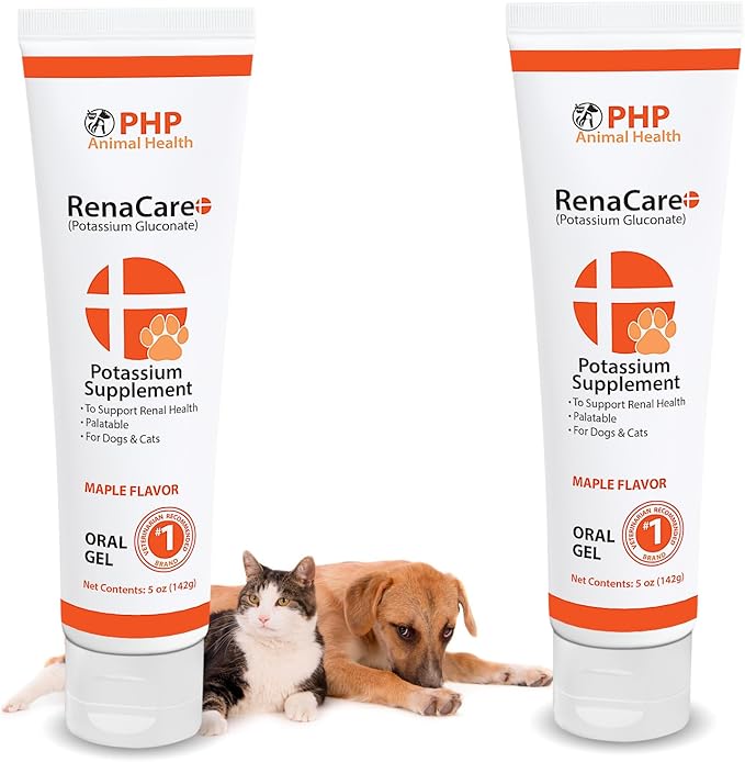 RenaCare K is for Renal K (Potassium Gluconate) Potassium Supplement Gel for Dogs and Cats (10 oz) with Maple Flavor (Made in U.S.A)