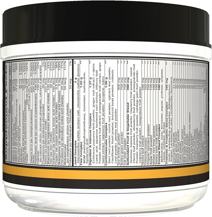 CONTROLLED LABS Orange Triad Plus Greens for Men and Women 30 Servings Iron Free Sports Supplement for Overall Health Multivitamin Digestion Immune System and Joint Health