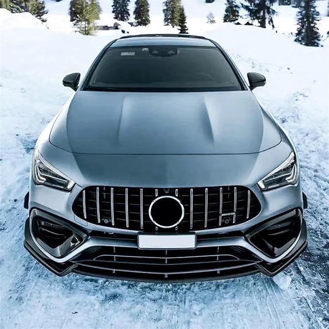 Kiyah Front Bumper Lip Splitter Diffuser Body Kits Compatible for Mercedes Benz CLA Class C118 CLA45 AMG 2020+ Spoiler Bumper Guard Accessories(Gloss Black)