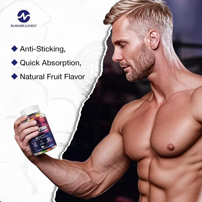 Creatine Monohydrate Gummies 5000mg with L-Carnitine &amp Taurine Flavored Creatine for Women and Men with Mixfruit Taste Pre Workout Gummies - 160pcs(2 Pack)