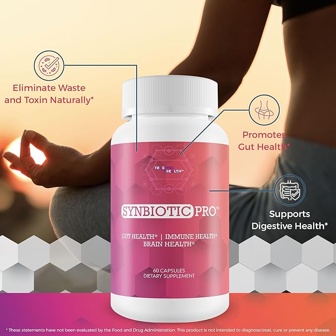 Synbiotic Pro - Our Best Daily Synbiotic Probiotics &amp Prebiotic - Gut Health - GI Synbiotics Probiotics - Pro Synbiotic Probiotic Plus Prebiotic &amp Immune Support Vitamins - Synbiotics for Wome