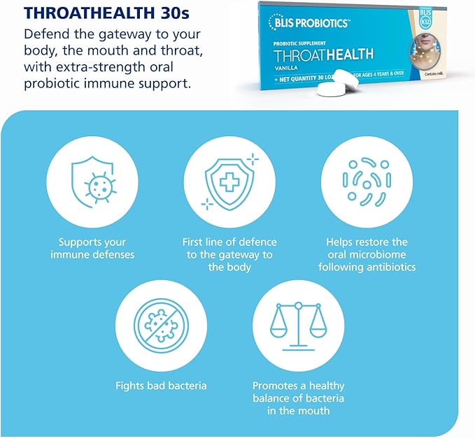 BLIS ThroatHealth K12 + Kids ThroatHealth K12