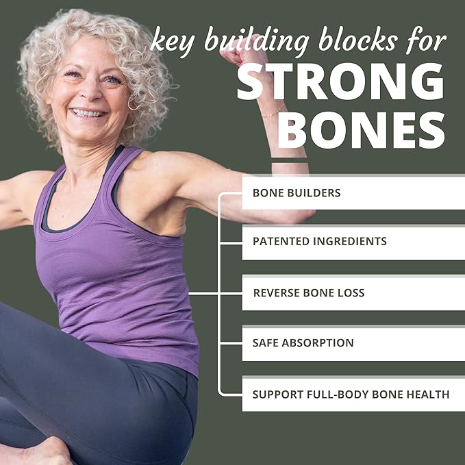 Optimal Health Systems BonePlus Calcium | Highly Absorbable Chelated Calcium + Ipriflavone Probiotics Plant Enzymes | Bone Strength Supplement | 90 Capsules