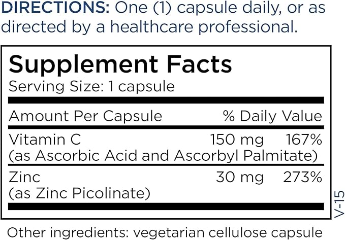 Metabolic Maintenance Zinc Picolinate - Supports Healthy Immune System - Delivers 30 mg of Zinc - Highly Bioavailable Superior Absorption - Vegetarian &amp Hypoallergenic - 90 Servings - 90 Capsules