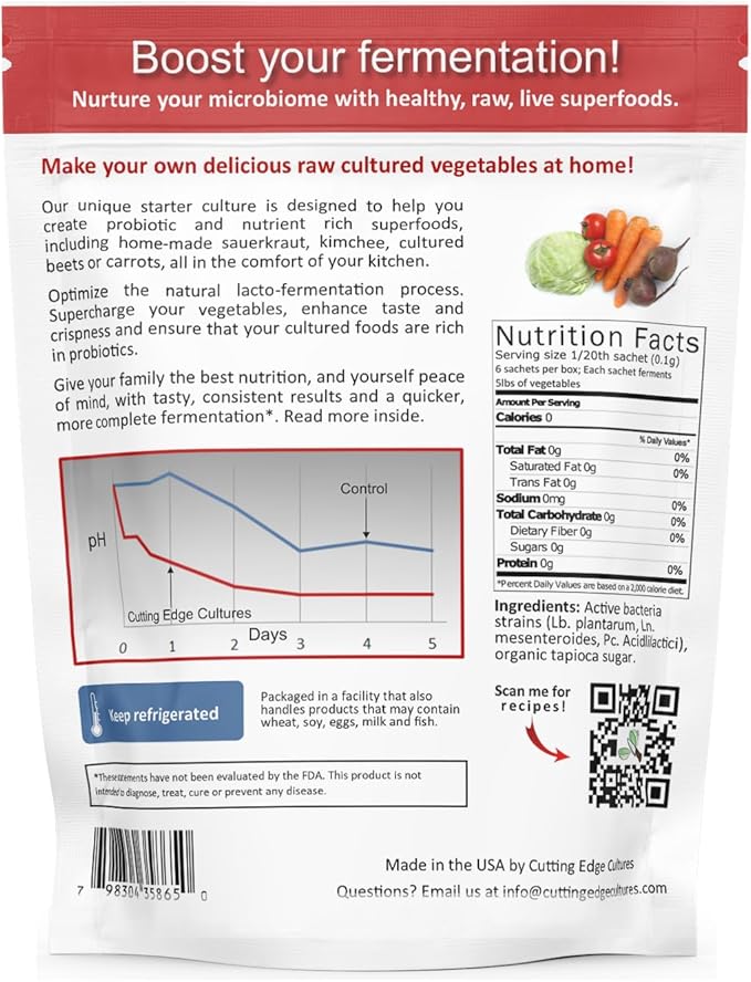 Cutting Edge Cultures Prebio Plus Prebiotic Fiber Powder Best Custom Blend of Organic Prebiotic Fibers Dietary Supplement 8 oz