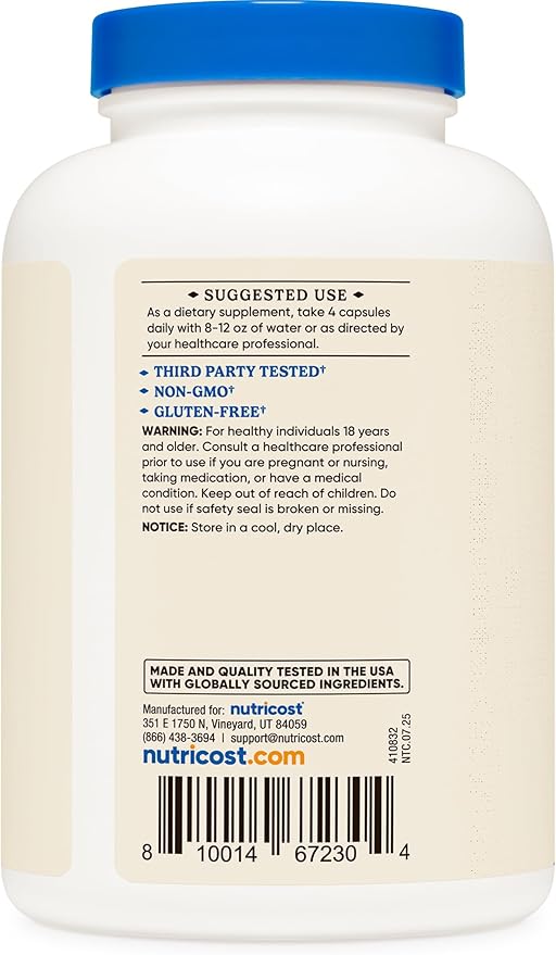 Nutricost Grass Fed Desiccated Beef Liver Capsules 3000mg Per Serv (750mg Per Cap) 240 Cap for 60 Servings - No Hormones GMO and Gluten Free Pasture-Raised Free Range Beef