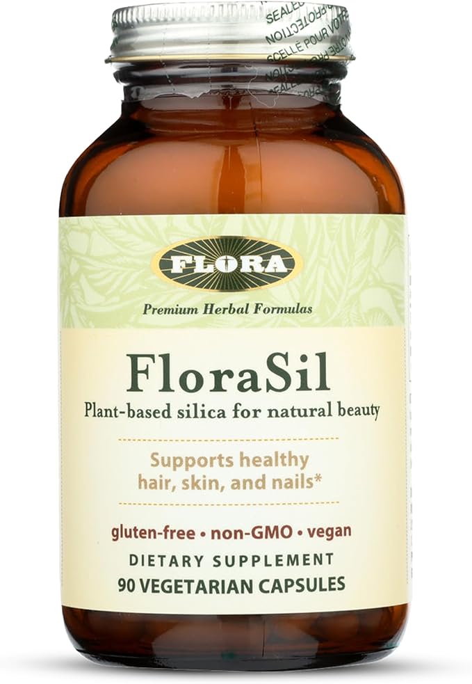 Flora FloraSil 90 Veg Capsules - Silica Supplement with Horsetail Extract for Healthy Hair Skin and Nails* - Supports Collagen Formation