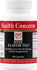 Health Concerns Nine Flavor Tea – Immune Support Kidney Support &amp Lymphatic Health – Chinese Herbal Supplement for Oral Health Night Sweats Blurred Vision – 90 Capsules