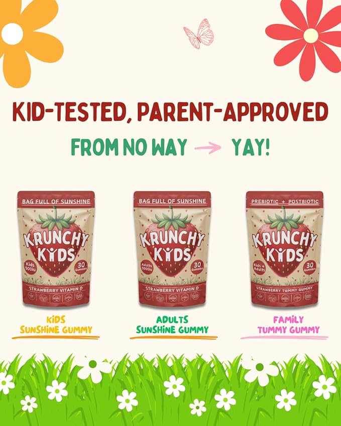 Vitamin D3 Gummies for Kids 2+ – Clean Ingredient Strawberry Gummies Vegan &amp Non-GMO Low Glycemic Vitamin D Supplement for Immune &amp Bone Support 30 Count