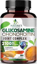 Glucosamine Chondroitin MSM - 3x Strength Joint Support Supplement for Joint Mobility &amp Comfort For Men and Women Glucosamine Supplements Complex with Turmeric &amp Boswellia - 180 Capsules