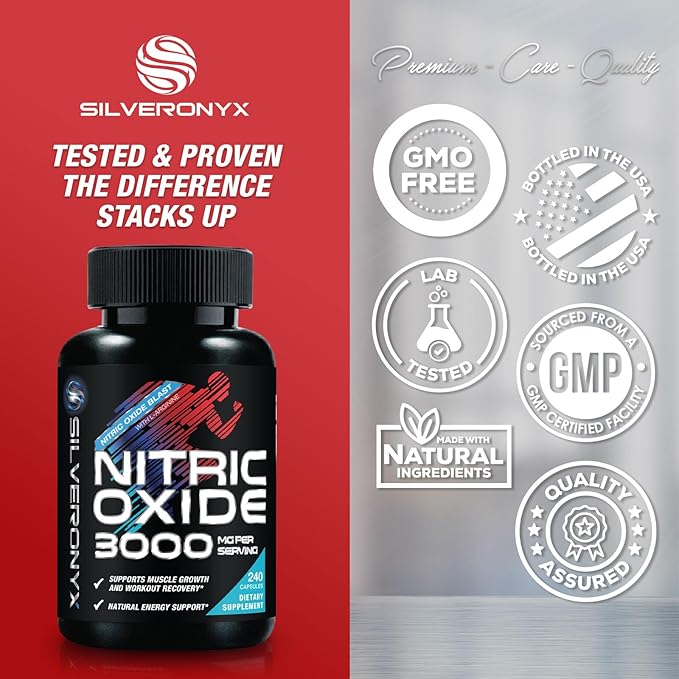 Extra Strength Nitric Oxide Booster - 3X Strength L-Arginine AKG &amp Citrulline Malate - Men &amp Women Premium Pre Workout Nitric Booster - Natural Energy &amp Muscle Support Bottled in USA - 24