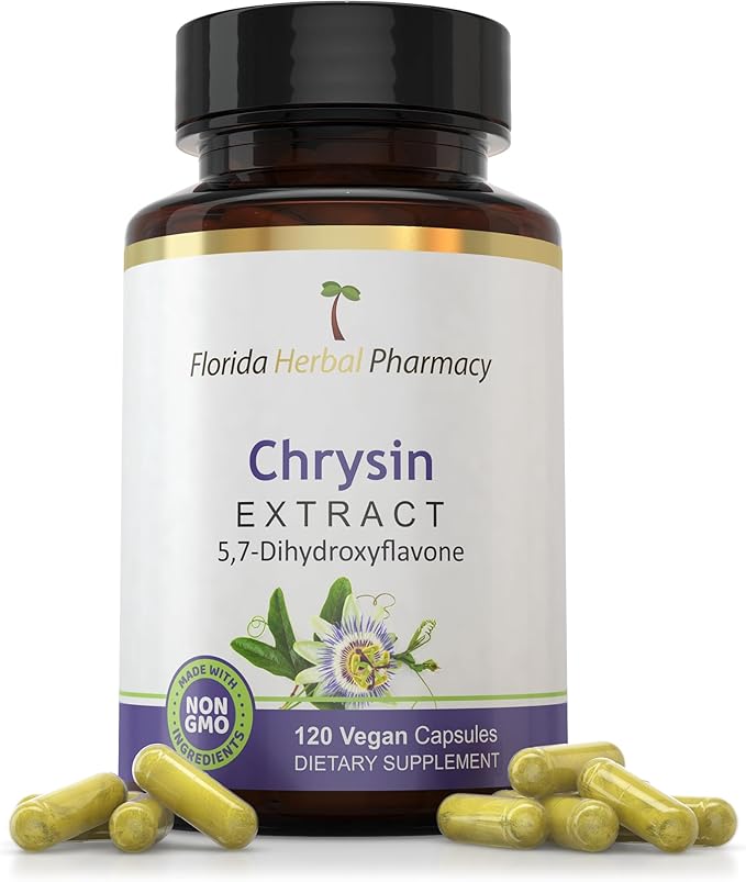 Florida Herbal Pharmacy Chrysin 5 7 - Dihydroxyflavone Supplement Capsules (120 Capsules) 4 Months Supply