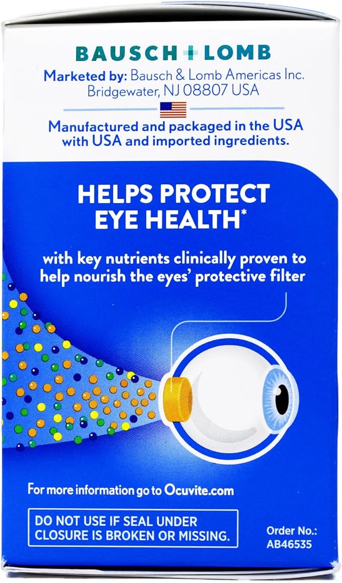 Ocuvite Eye Health Supplement with Vitamin D Mini Softgels 30 Count (Pack of 2)