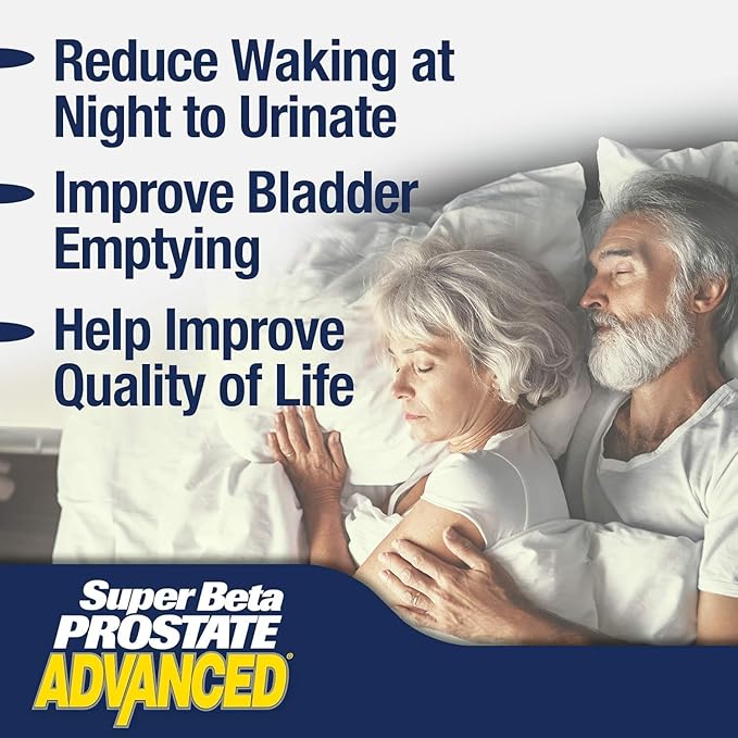 SUPER BETA PROSTATE Advanced – Promote Sleep Support Bladder Emptying. Prostate Support Supplement for Men's Health with Beta Sitosterol not Saw Palmetto. (240 Caplets 4-Pack)