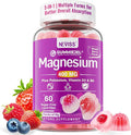 Magnesium Gummies 400mg | 5-in-1 Magnesium Complex for Women &amp Men: Mag Glycinate Citrate Malate Chloride &amp Taurate | w/Ashwagandha D3 &amp Zinc for Relaxtion MoodEnergy | Sugar-Free V