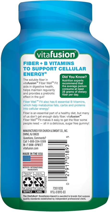 Vitafusion Fiber Well Fit Gummies 90 Count and L’il Critters Kids Fiber Gummies 90 Gummies