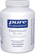 Pure Encapsulations Magnesium (Glycinate) - Supplement to Support Stress Relief Sleep Heart Health Nerves Muscles and Metabolism* - with Magnesium Glycinate - 360 Capsules