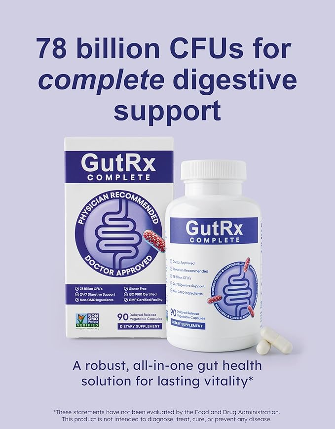Complete Probiotic Prebiotic Postbiotic GLP-1 Alternative with Akkermansia &amp Christensenella for Gas Bloating Gut Barrier &amp Microbiome Support – 78 Billion CFU – Enteric-Coated – 90 Count