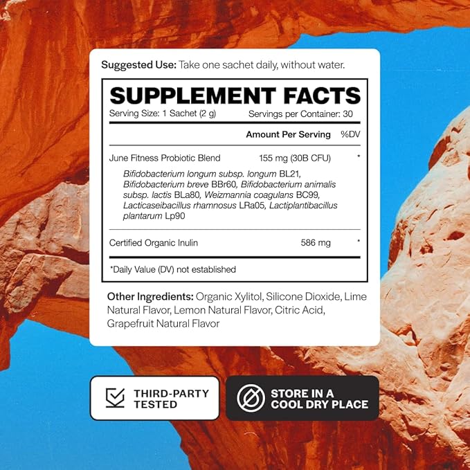 Fitness + Recovery | Fast Melt Pre + Probiotic for Muscle Recovery + Training - Citrus Blast Flavor 30 Powder Sachets