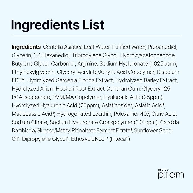 MAKE P:REM Hyal INTECA Deep Hydrating Ampoule Quick Hydrating Facial Serum with 4X Hyaluronic Acid Complex for Acne-Prone Skin All Skin Types Korean Skin Care 1.35 Fl.Oz 40ml