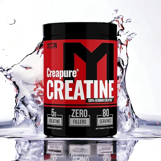 MTS Nutrition Creapure Creatine Powder - Muscle Growth &amp Recovery Supplement - 80 Servings Unflavored
