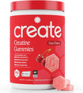 Create Creatine Monohydrate Gummies for Men &amp Women Boost Focus Strength and Endurance Anti-Melting Formula Vegan Gluten-Free Non-GMO 1.5g of Creatine per Gummy (Sour Cherry)