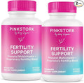 Pink Stork Fertility Supplements for Women - Prenatal Multivitamin with Ovulation Conception &amp Hormone Balance Support - 17 Vitamins &amp Inositol Ashwagandha &amp Vitex - 120 Capsules