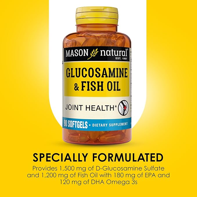 MASON NATURAL Ultimate Joint Support Bundle Glucosamine &amp Fish Oil + Glucosamine Complex with MSM 90 Softgels + 90 Capsules